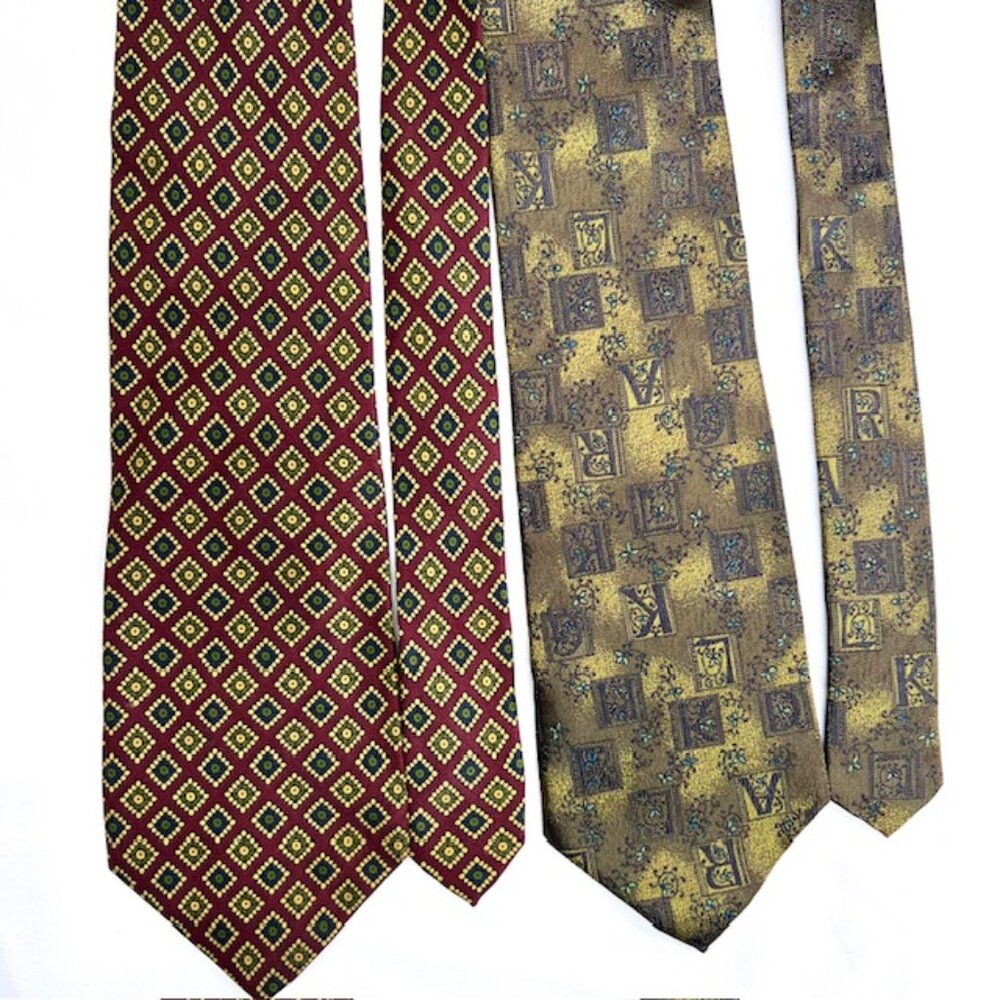 Set: 2 Neckties Burberry Paisley & Karl Linger Paris+1Burberry Handkerchief(53 - Picture 14 of 16